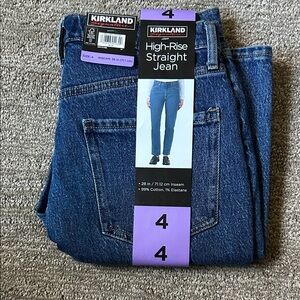 Kirkland High-Rise Straight Jeans - Blue NWT